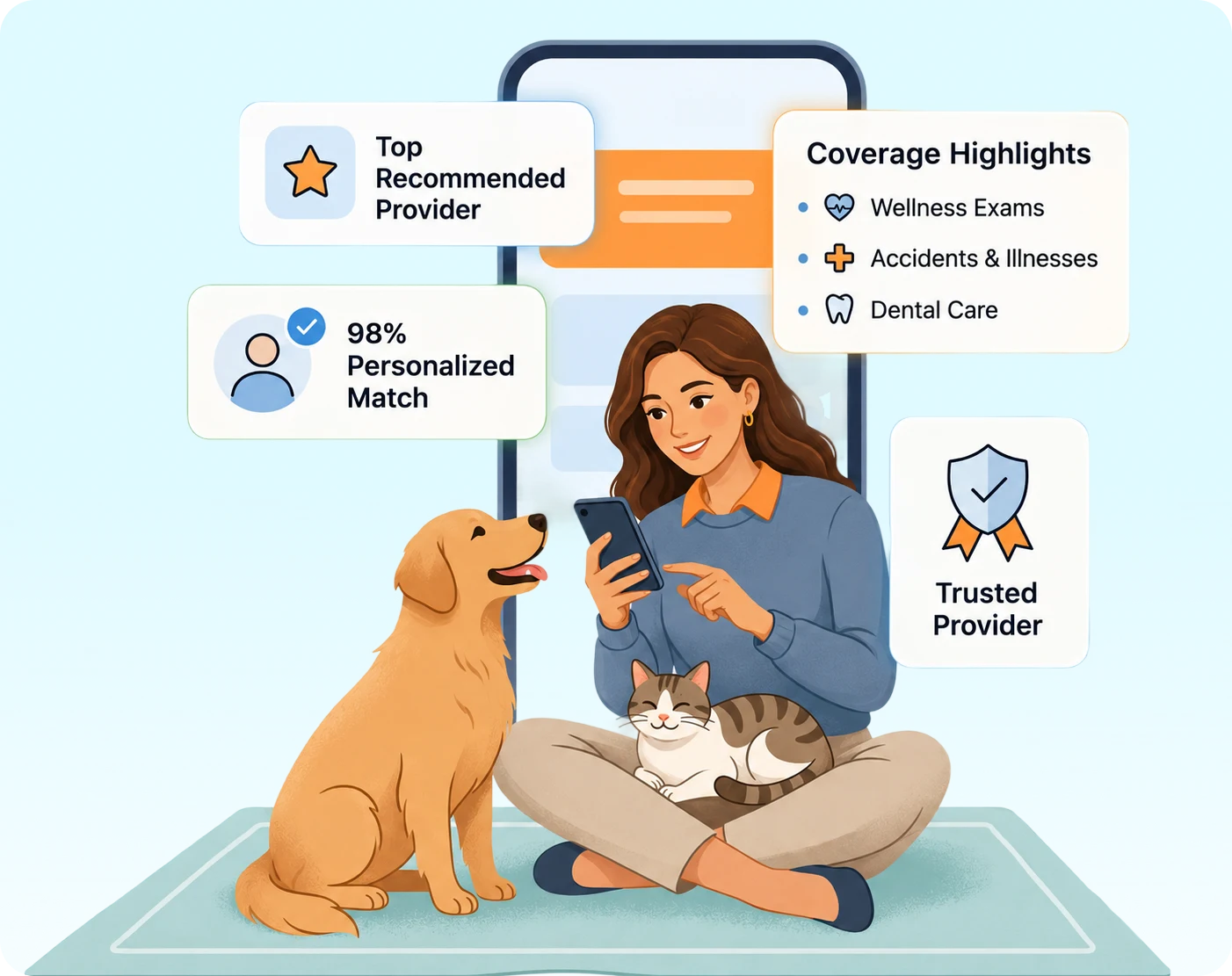 Pet Parents Illustration